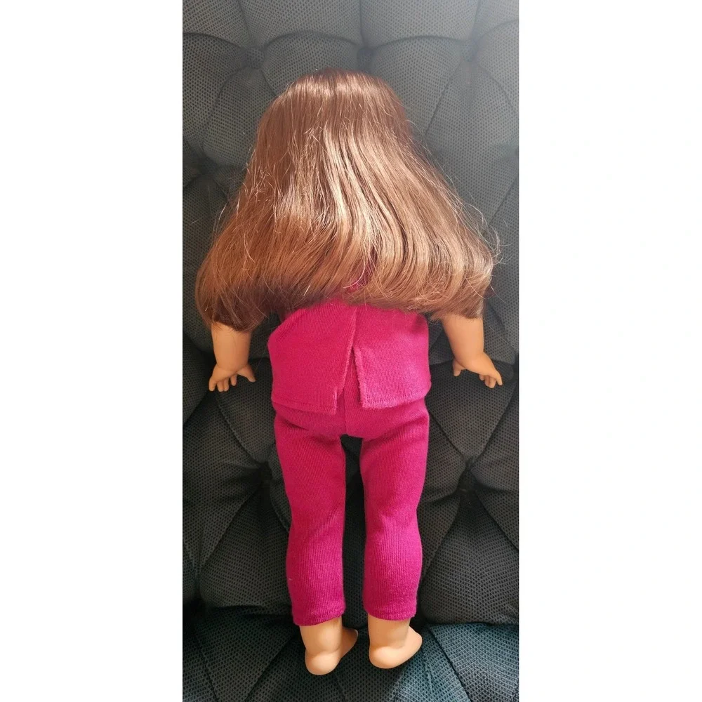 American Girl Samantha Doll Pleasant Company Vintage Brown Hair Magenta Outfit